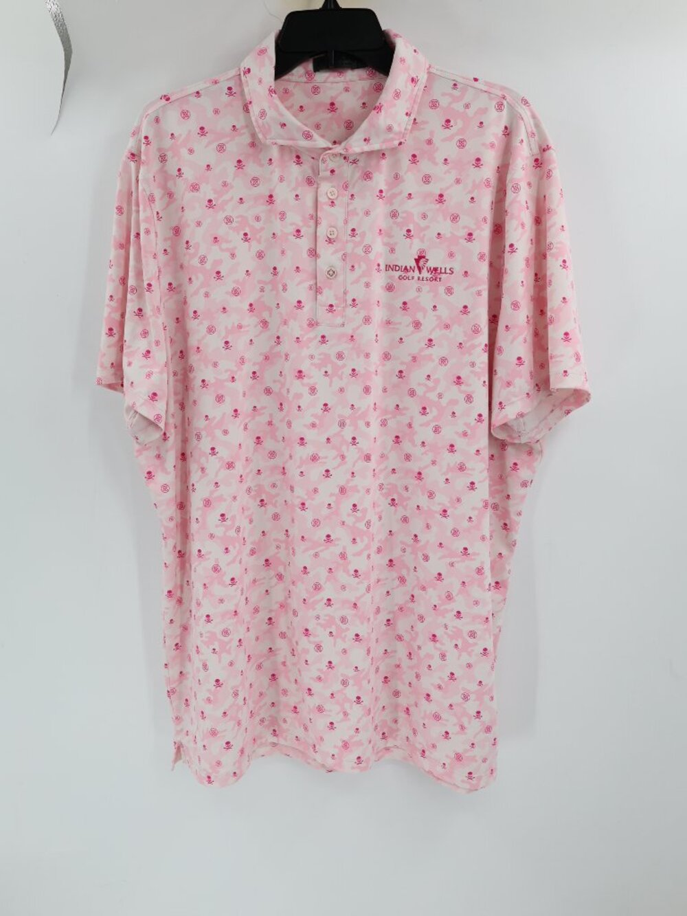G/FORE Polo Shirt Mens 2XL Indian Wells Skull Crossbones Circle Golf Performance - Picture 2 of 11